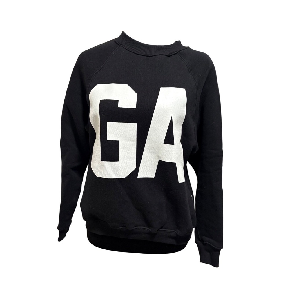 GOOD AMERICAN Black GA 01 Graphic Sweatshirt Made in USA Size S (1) - Picture 3 of 9